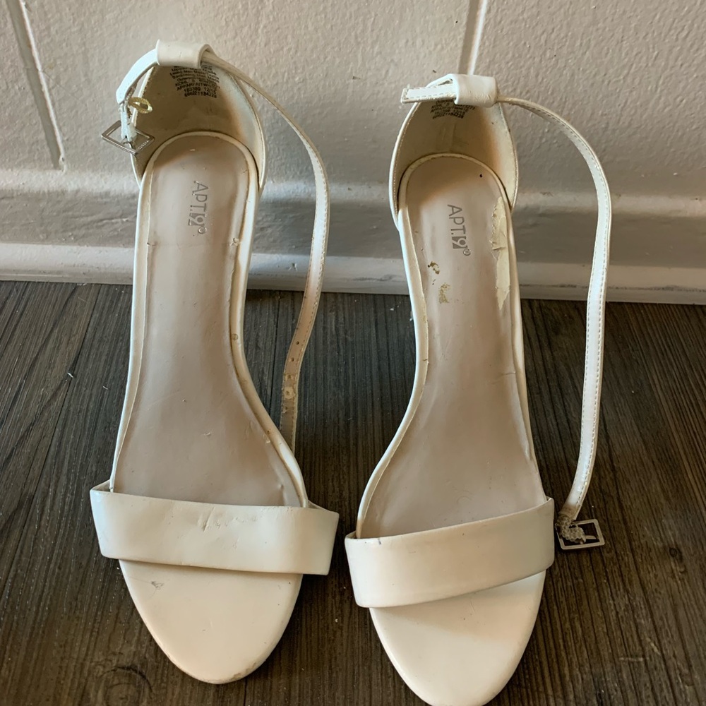 White Heeled Sandals